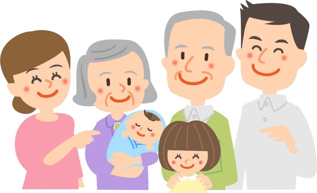 健康に過ごす家族