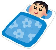 睡眠中の男性