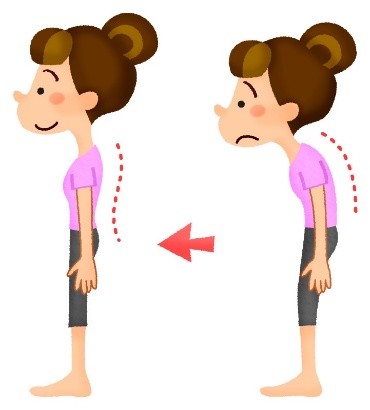 姿勢が良くなった女性