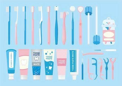 様々な種類のデンタルケア用品