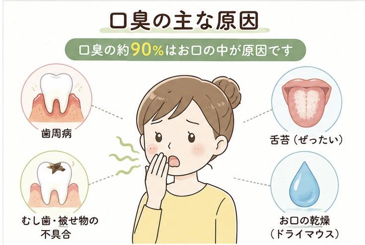 口臭の主な原因