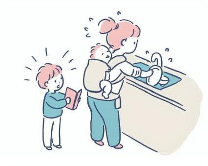 家事と育児に追われる母親