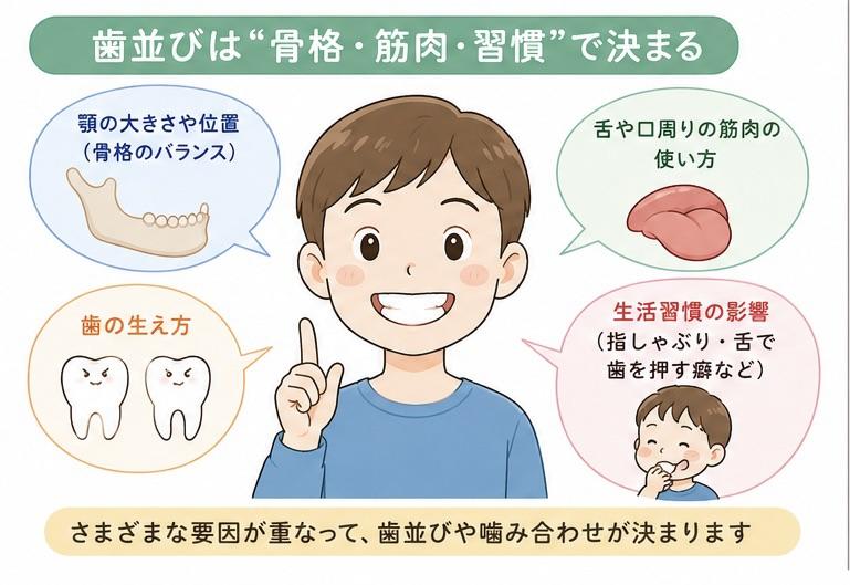 歯並びは“骨格・筋肉・習慣”で決まる